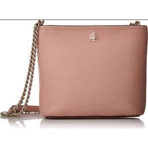 Kate Spade Polly Small Convertible Crossbody Blush Pink Leather Handbag Chain